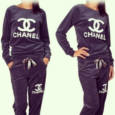 womens chanel sweatsuit|Chanel pantsuit.